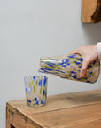 Speckled Carafe and Glass / Blue