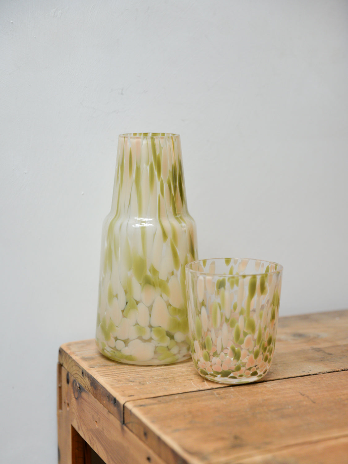Speckled Carafe and Glass / Khaki