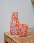 Speckled Carafe and Glass / Red