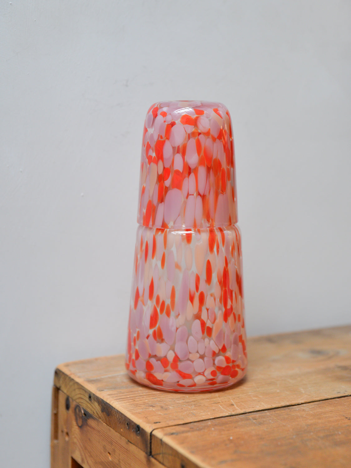 Speckled Carafe and Glass / Red