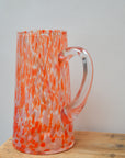 Speckled Pitcher with Handle / Red