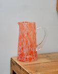 Speckled Pitcher with Handle / Red
