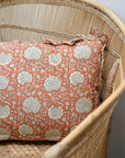 Vintage Floral Cushion / Burnt Orange