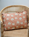 Vintage Floral Cushion / Burnt Orange
