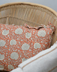Vintage Floral Cushion / Burnt Orange