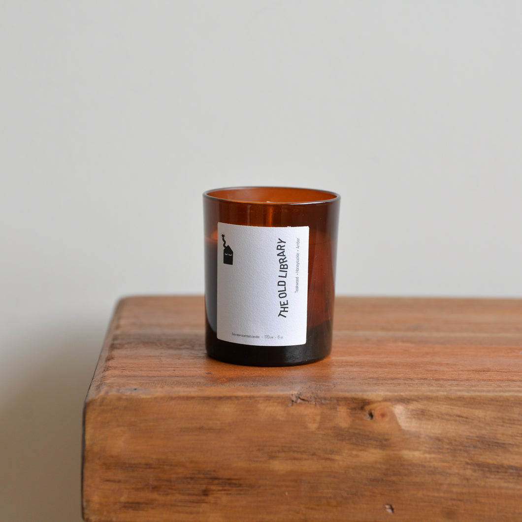 Our Lovely Goods Candle The Old Library - Teak Wood, Honey Suckle and Amber