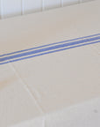 Linu Striped Cotton Tablecloth / Blue
