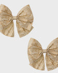 Paper Bows Mara Set of Two / Cream and Gold