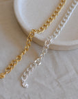 Charm Curb Chain Bracelet / Gold or Silver