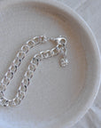 Charm Curb Chain Bracelet / Gold or Silver