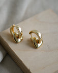 Chunky Gold Plated Hoops Drop Hearts