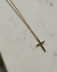 Daisy Cross Pendant Necklace / Gold and Silver