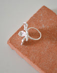 Dream Statement Flower Ring Silver Plated