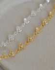 Inaya Bead and Metal Bracelet / Silver or Gold plated