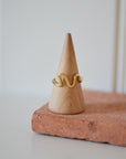 Lulu Wavy Stack Ring / Gold