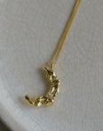 Moon Charm Necklace / Gold or Silver