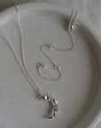 Moon Charm Necklace / Gold or Silver