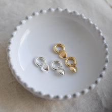 Load image into Gallery viewer, Sophia Recycled Heart Huggie Hoops / Silver or Gold