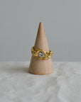 Tina Adjustable Crystal Ring / Gold