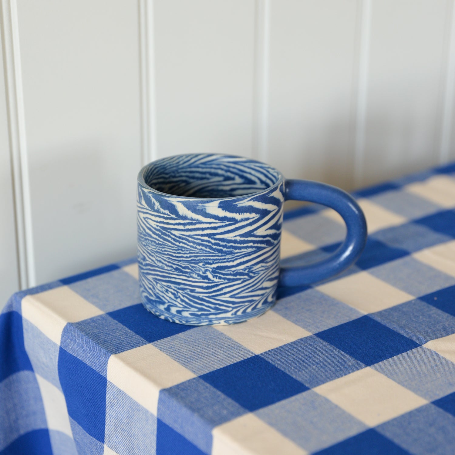 Cobalt Blue Herringbone Mug