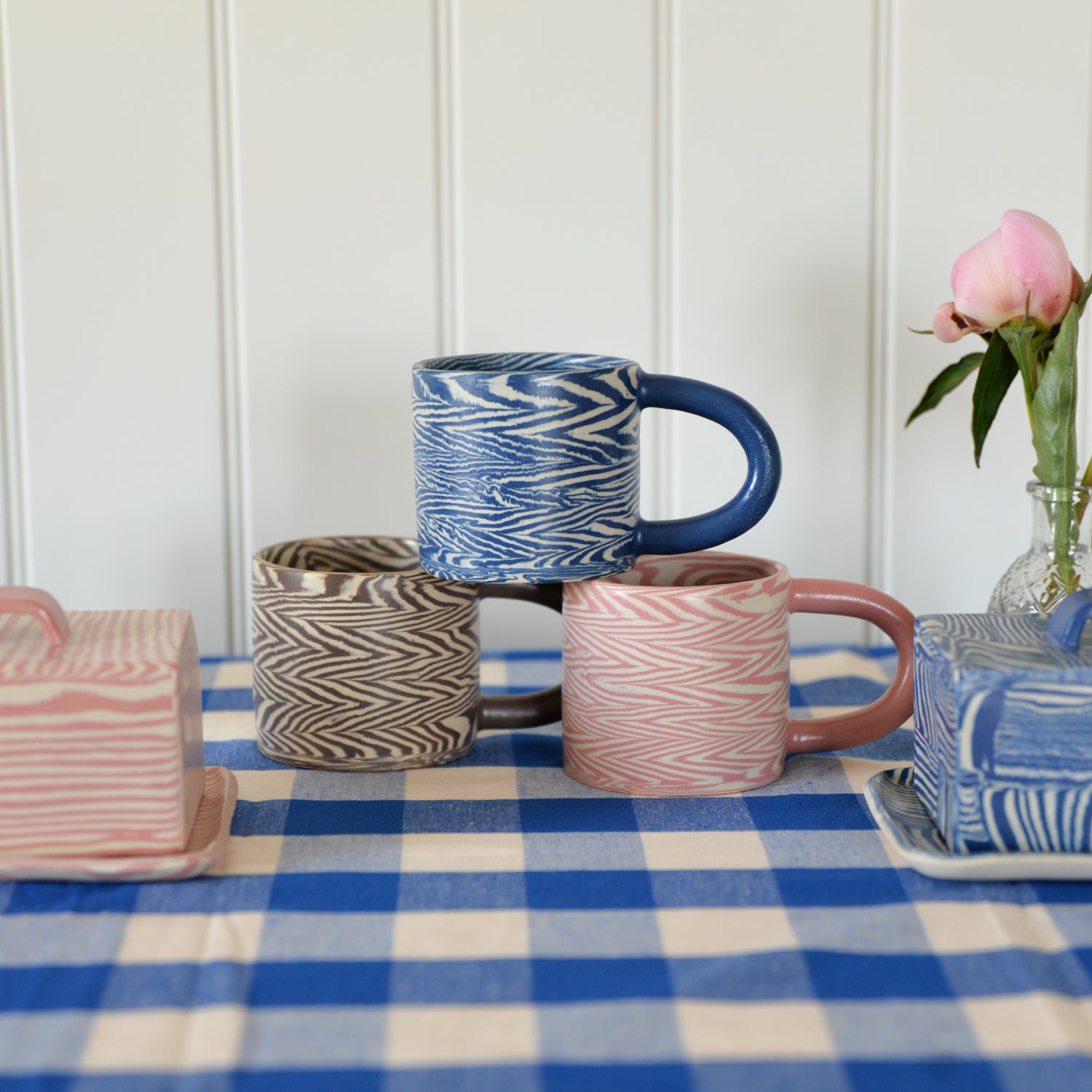 Cobalt Blue Herringbone Mug