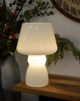 White Classic Tall or Vintage Mushroom Table Lamp