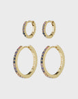 Reign 2-in-1 Diamond Hoops / Gold