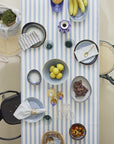 Blue and White Stripe Tablecloth / Rimini Ocean