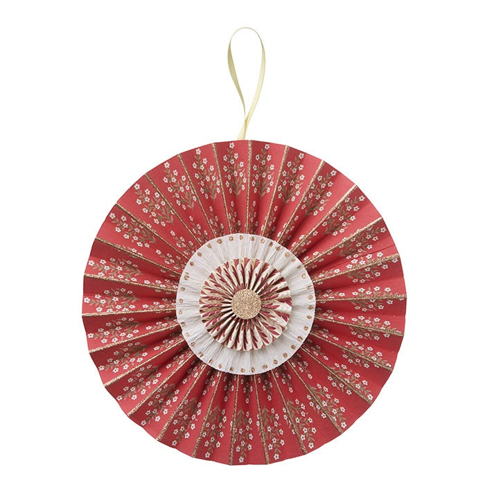 Paper Rosette Samira Scarlet 26 cm
