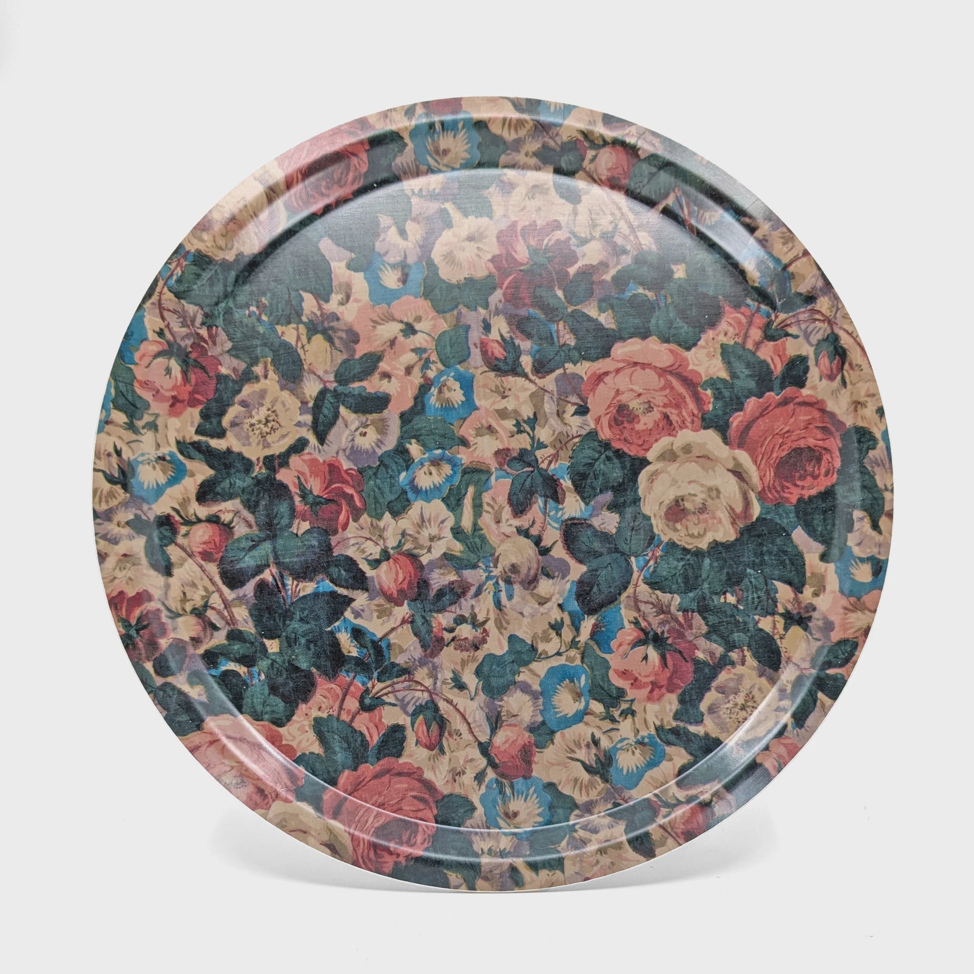 Round Birchwood Tray / Chintz