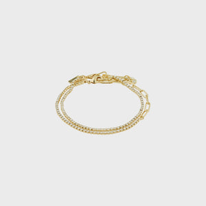 Rowan Crystal 2 in 1 Bracelet / Gold