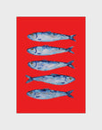 Sardines Berry Red by Alice Straker A3