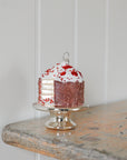 Forest Cherry Cake Glass Tree Ornament
