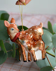 Glass Deer Family Tree Decoration