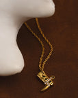 Cowboy Boot Charm Necklace / 18K Gold Plated