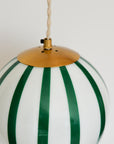 Alba Green and White Pendant Small
