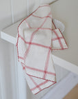 Napkin Alma Check / White and Red