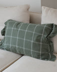 Alma Green Check Cushion / 40 x 60cm