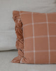Alma Terracotta Check Cushion / 40 x 60cm