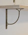 Antique Brass Twist Shelf Brackets  / Sizes