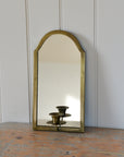 Brass Wall Candle Holder With Mirror