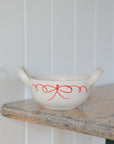 Ceramic Red Bow Serving Bowl with Handles