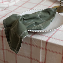 Load image into Gallery viewer, Napkin Alma Check / Green and White