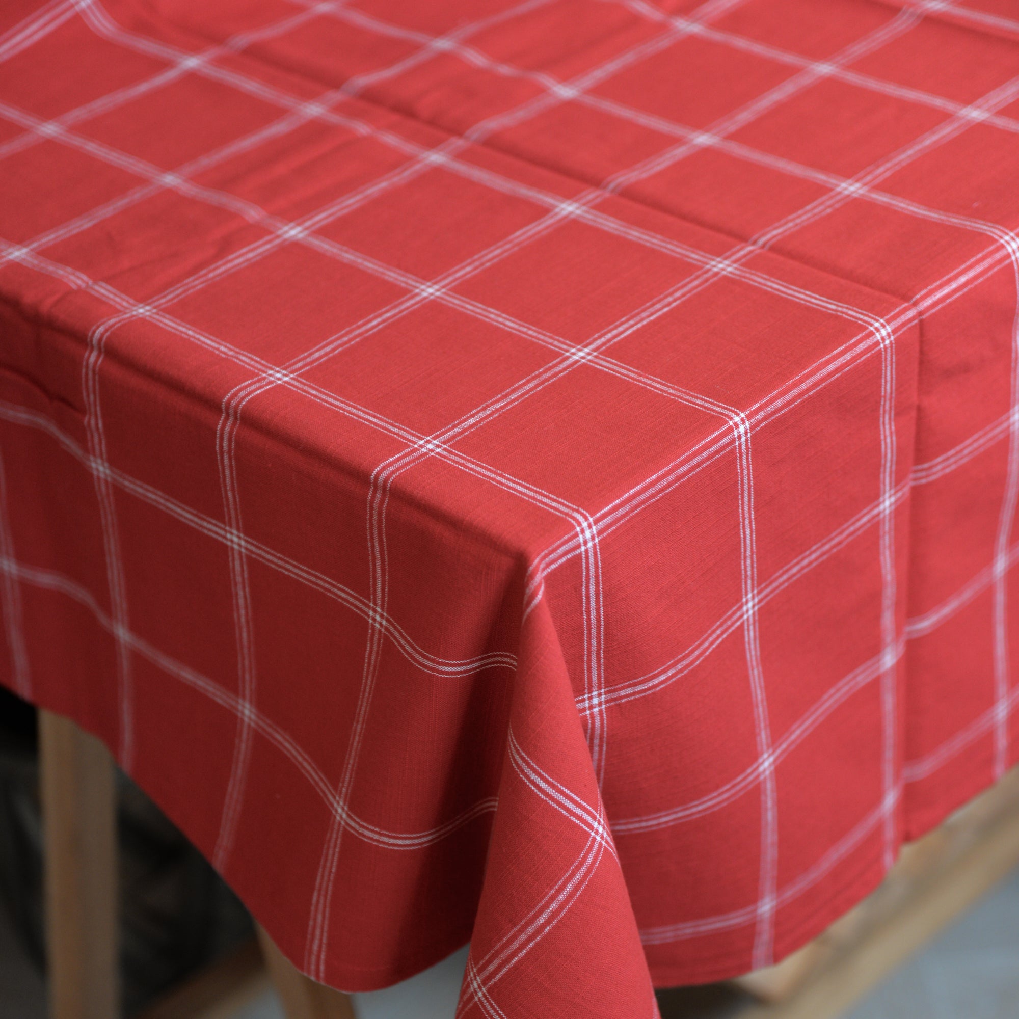 Tablecloth Alma Check / Red and White