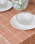 Tablecloth Alma / Terracotta and White