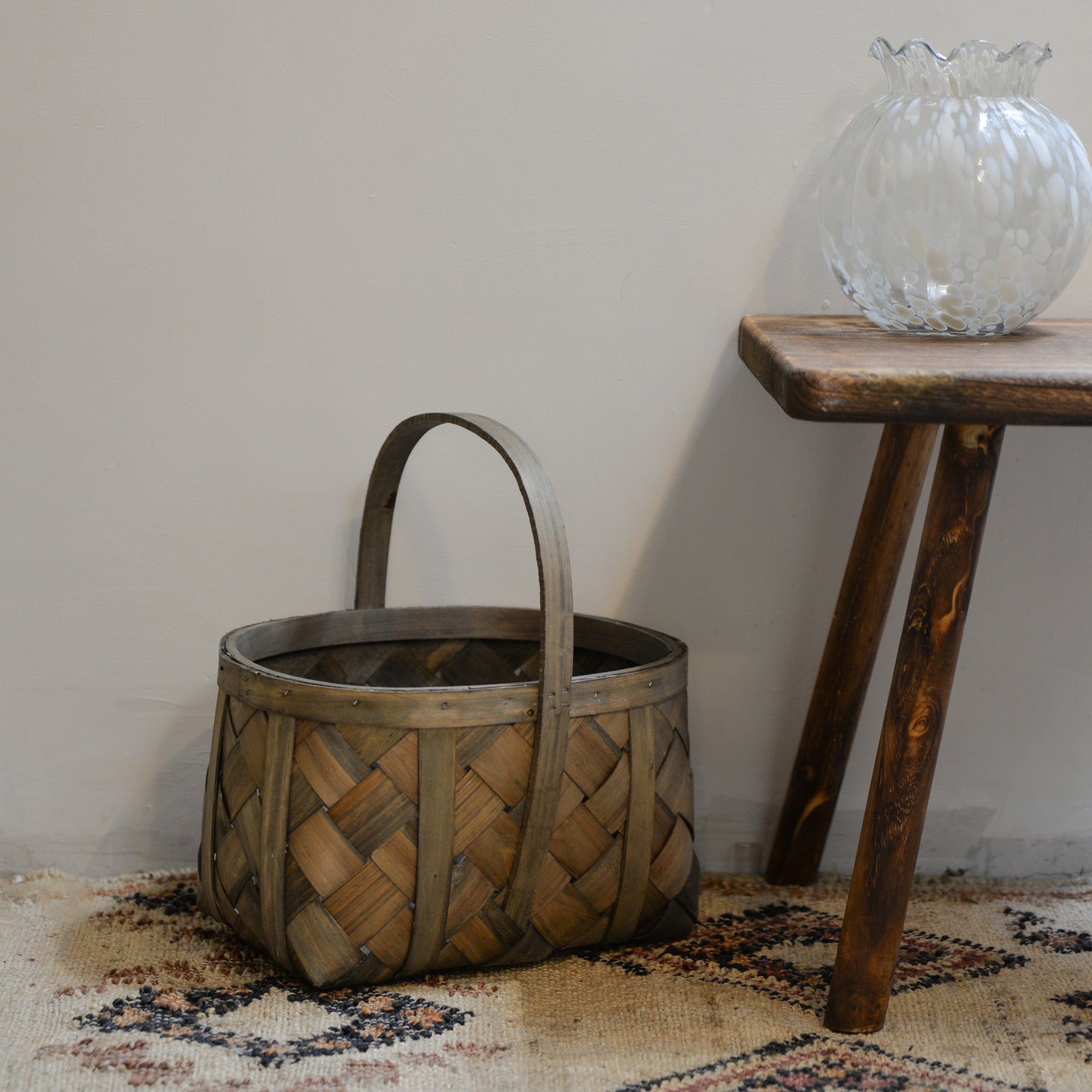 Wood Basket/ Two Sizes