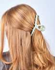Spring Green Ribbon Claw Clip