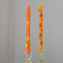 Load image into Gallery viewer, Citrus Printed Dinner Candles / Set of 2