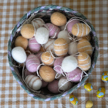 Load image into Gallery viewer, Felt Hanging Easter Eggs / Pink