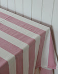 Wide Striped Tablecloth / Mauve